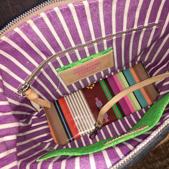 Consuela Si No Hobo Crossbody Tote Rare Discontinued Shoulder Bag Quilted - Picture 13 of 15